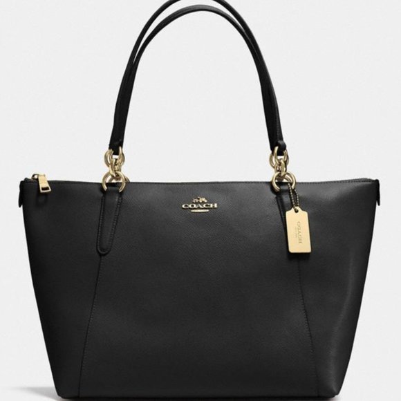 Coach Handbags - NEW Coach classy leather tote shoulder bag black